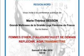 GLFF Région Nord : 2 conférences avec Marie-Thérèse BESSON