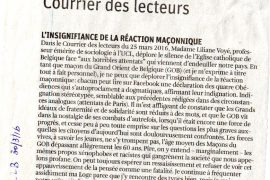 Attentats : la réaction maçonnique jugée insignifiante !