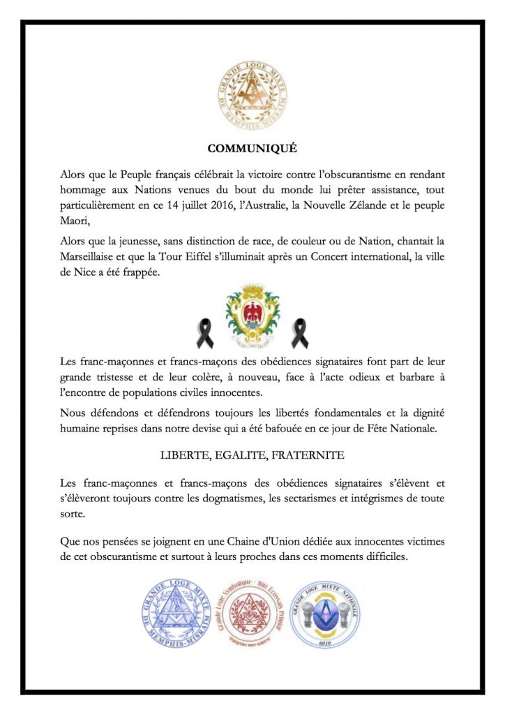 20160715 GLMMM-GLSREP-GLMN- Communique - Nous sommes tous NICE