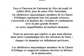 Communiqué Charte d Ethique pour les Attentats de Nice