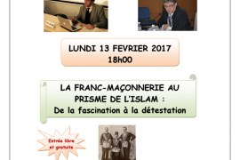 CONFÉRENCE AIX EN PROVENCE : LA FRANC-MAÇONNERIE AU PRISME DE L’ISLAM