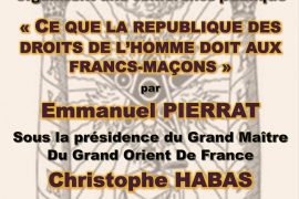 CONFÉRENCE GODF A MACON AVEC EMMANUEL PIERRAT