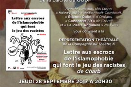 GODF : LETTRE AUX ESCROCS DE L’ISLAMOPHOBIE QUI FONT LE JEU DES RACISTES DE CHARB