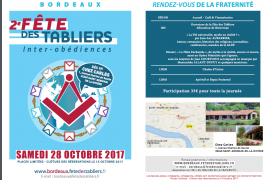 LES TABLIERS DE LA FRATERNITÉ DE BORDEAUX – 2° FÊTE DES TABLIERS