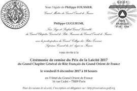 REMISE DU PRIX DE LA LAÏCITÉ 2017