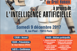 CONFÉRENCE DROIT HUMAIN – L’INTELLIGENCE ARTIFICIELLE