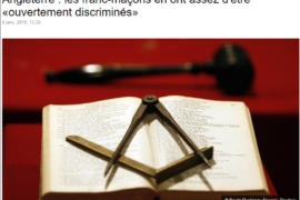 LES FRANCS-MAÇONS ANGLAIS DISENT STOP A LA DISCRIMINATION
