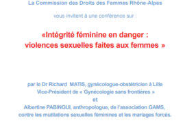CONFÉRENCE GLFF – INTÉGRITÉ FÉMININE EN DANGER – VIOLENCES SEXUELLES FAITES AUX FEMMES