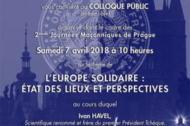 2° JOURNÉES MAÇONNIQUES DE PRAGUE