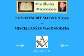 LE MANUSCRIT SLOANE N°3329 – MISCELLANÉES MAÇONNIQUES
