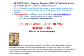 FRANC-MAÇONNERIE ET SOCIÉTÉ – LE 18H30 PILE ! – MEDIA ET FRANCS-MAÇONS