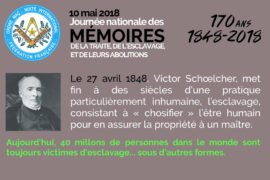 COMMUNIQUE DROIT HUMAIN – COMMÉMORER LES 170 ANS DE L&rsquo;ABOLITION DE L’ESCLAVAGE