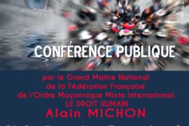 CONFÉRENCE A DIJON AVEC LE GRAND MAÎTRE DU DROIT HUMAIN