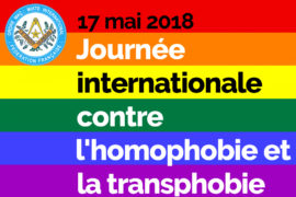 COMMUNIQUE DROIT HUMAIN – JOURNÉE CONTRE L&rsquo;HOMOPHOBIE ET LA TRANSPHOBIE