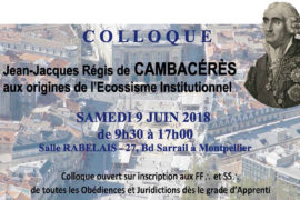 COLLOQUE DE CAMBACERES – COLLÈGE DES RITES ÉCOSSAIS DU GODF