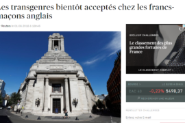 LES FRANCS-MACONS ANGLAIS ACCEPTENT LES TRANSGERENRES