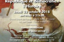 CONFÉRENCE DU GODF – RÉPUBLIQUE ET DÉMOCRATIE : L’HISTOIRE