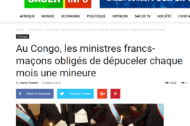 DIVAGATION DÉLIRANTE ANTI-MAÇONNIQUE AU CONGO