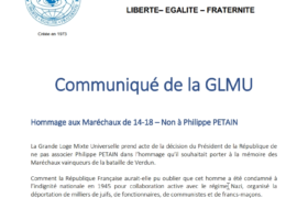 COMMUNIQUE GLMU – NON A PHILIPPE PETAIN