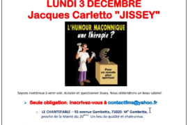 FRANC-MAÇONNERIE ET SOCIÉTÉ – LE 18H30 PILE ! – L’HUMOUR MAÇONNIQUE – UNE THÉRAPIE ?