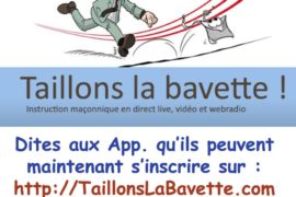 TAILLONS LA BAVETTE – INSTRUCTION MAÇONNIQUE EN LIGNE