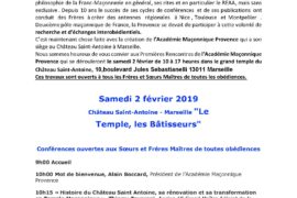 PREMIÈRES RENCONTRES DE L’ACADÉMIE MAÇONNIQUE PROVENCE