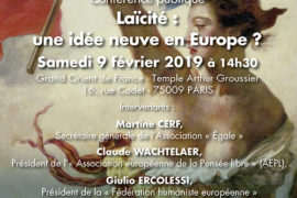 CONFERENCE : LAÏCITÉ : UNE IDÉE NEUVE EN EUROPE ?