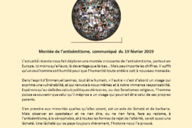 COMMUNIQUE DU GRAND ORIENT SUISSE – MONTÉE DE L’ANTISÉMITISME