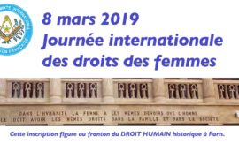 COMMUNIQUE DROIT HUMAIN  – JOURNÉE DES DROITS DES FEMMES