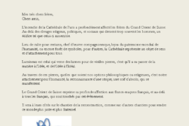 SOUTIEN DU GRAND ORIENT SUISSE – NOTRE DAME DE PARIS