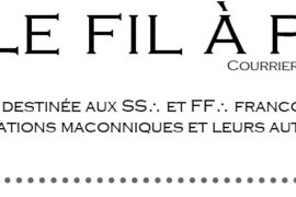 LE FIL A PLOMB, Courrier Littéraire Maçonnique