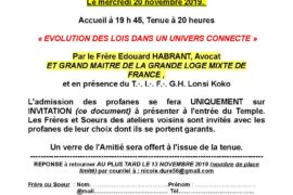 TBO – GLMF – EVOLUTION DES LOIS DANS UN UNIVERS CONNECTE