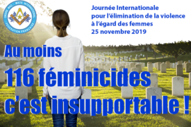 COMMUNIQUE DROIT HUMAIN SUR L’ELIMINATION DE LA VIOLENCE FAITE AUX FEMMES