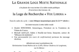 CYCLE GLMN – UNE ETHIQUE MAÇONNIQUE POUR LE 21° SIÈCLE