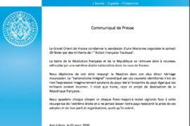 PENDAISON D’UNE MARIANNE – COMMUNIQUE GODF