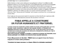 APPEL DE FM&S – CONSTRUIRE LES TEMPS NOUVEAUX