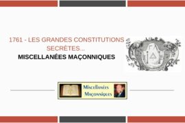 LES GRANDES CONSTITUTIONS SECRÈTES