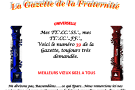 GRATUIT – LA GAZETTE UNIVERSELLE DE LA FRATERNITÉ N°39