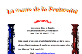 GRATUIT – LA GAZETTE « MAÇONNIQUE » UNIVERSELLE DE LA FRATERNITÉ N°41
