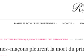 LE PRINCE PHILIP, LA FAMILLE ROYALE ET LA FRANC-MAÇONNERIE