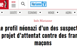 ACTU : ATTENTAT CONTRE UNE LOGE MACONNIQUE – LE PROFIL NEO-NAZI D’UN DES SUSPECT