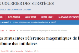 LES REFERENCES MACONNIQUES DE LA TRIBUNE DES MILITAIRES