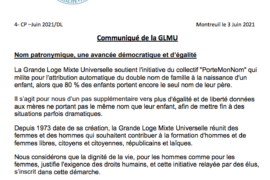 « NOM PATRONYMIQUE » – PLUS D’EGALITÉ POUR LA GLMU
