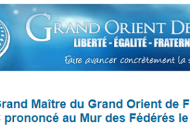 DISCOURS DU GODF AU MUR DES FEDERES 2021