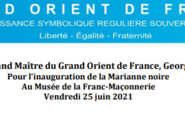 INAUGURATION MARIANNE NOIRE – DISCOURS DU GRAND MAITRE DU GODF