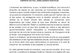 COMMUNIQUE – ESPRITS EN FEU, AMALGAMES HONTEUX – FM&S