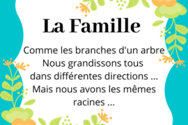 L’IMPORTANCE DE LA FAMILLE