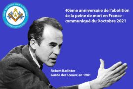 40° ANNIVERSAIRE DE L’ABOLITION DE LA PEINE DE MORT EN FRANCE – COMMUNIQUE DU DROIT HUMAIN