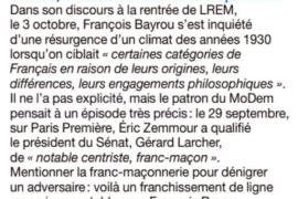 BAYROU, ZEMMOUR ET LA FRANC-MAÇONNERIE – MARIANNE