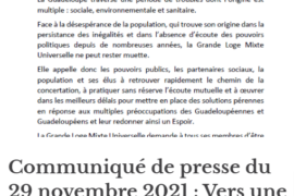 COMMUNIQUE – VERS UNE GUADELOUPE APAISEE ! – GLMU